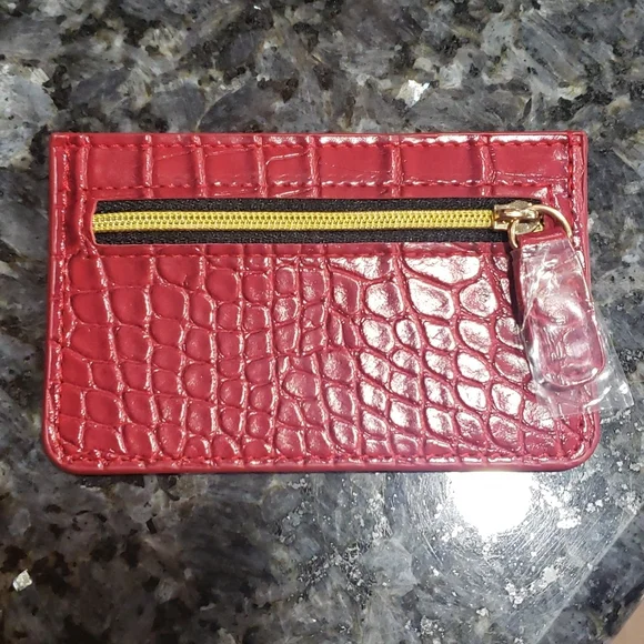 B-Low the‎ Belt Red Crocodile Card Case Wallet - Picture 3 of 4
